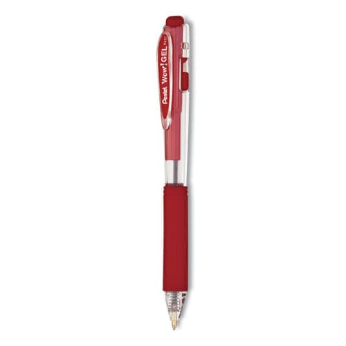 Pentel Wow! Gel Pen Retractable Medium 0.7 Mm Red Ink Clear/red Barrel Dozen - School Supplies - Pentel®