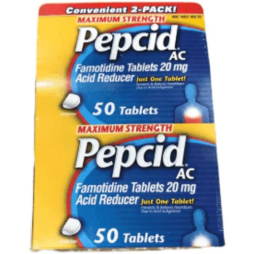 Pepcid AC Acid Reducer Maximum Strength Tablets, 100 Count - ShelHealth.Com