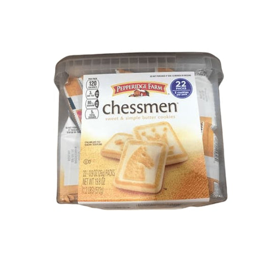 Pepperidge Farm Chessmen Sweet and Simple Butter Cookies, Net Wt. 1.2 Lbs (19.8 Oz) - ShelHealth.Com