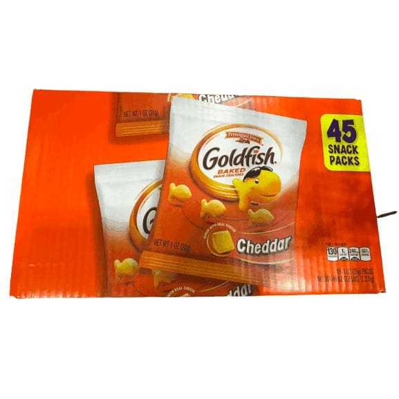 Pepperidge Farm Goldfish Crackers, Cheddar, 1 oz Bag, 45/Carton - ShelHealth.Com