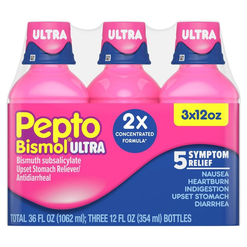 Pepto Bismol Liquid Ultra Original Flavor (12 fl. oz. 3 pk.) - Digestion & Nausea - Pepto Bismol