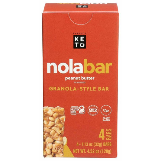 PERFECT KETO Grocery > Nutritional Bars, Drinks, and Shakes PERFECT KETO: Nola Bar Peanut Butter, 4.52 oz