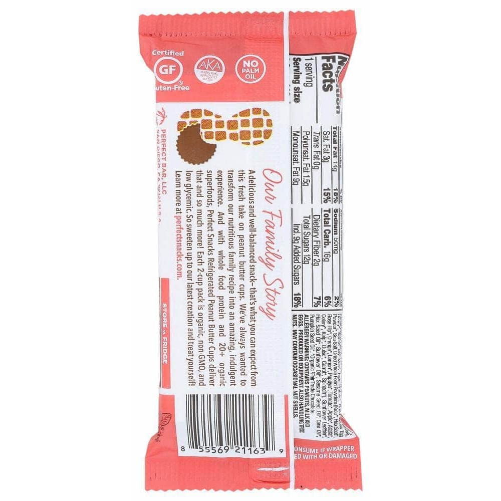 Perfect Foods Perfect Snacks Milk Chocolate Peanut Butter Cups, 1.40 Oz