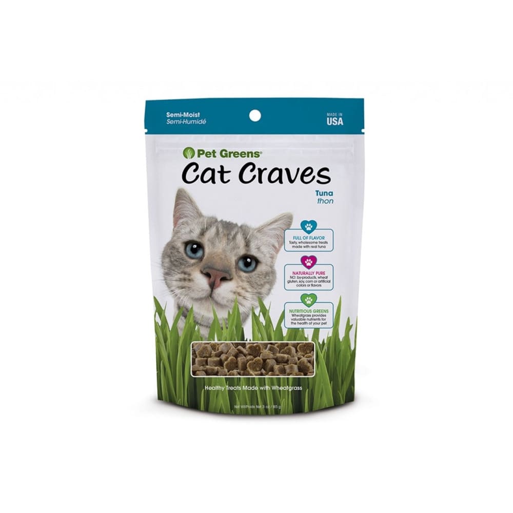 Pet Greens Cat Craves Semi-Moist Cat Soft Treat Tuna 3 oz - Pet Supplies - Pet
