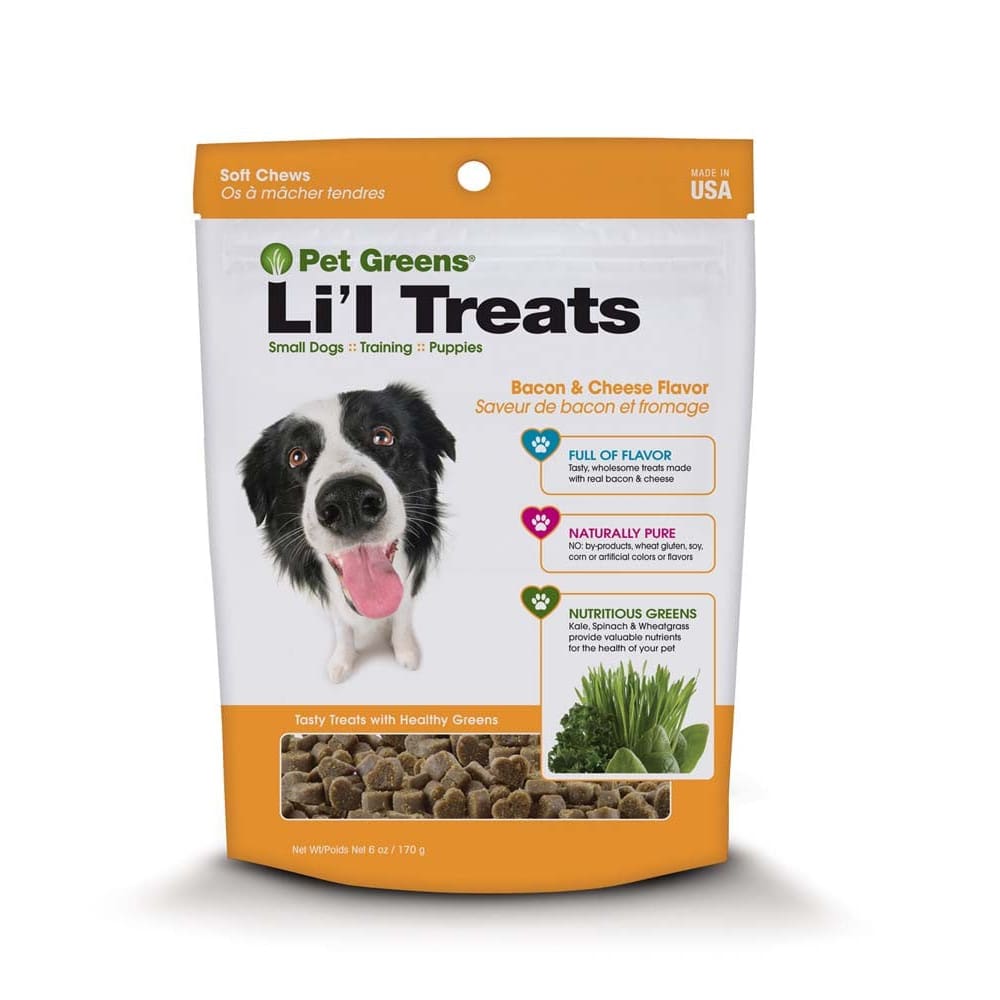 Pet Greens Li’l Treats Soft Dog Chews Bacon & Cheese 6 oz - Pet Supplies - Pet Greens