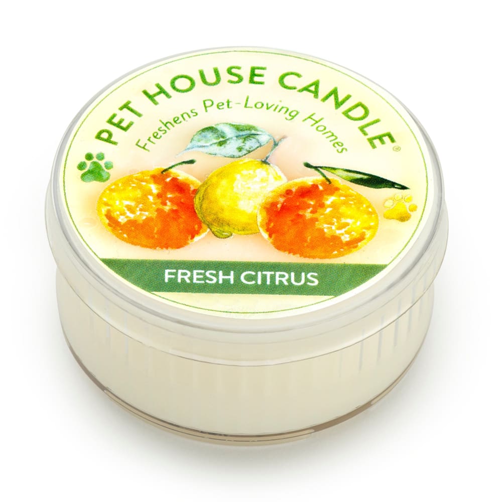 Pet House Candle Fresh Citrus Mini Case of 12 - Pet Supplies - Pet House
