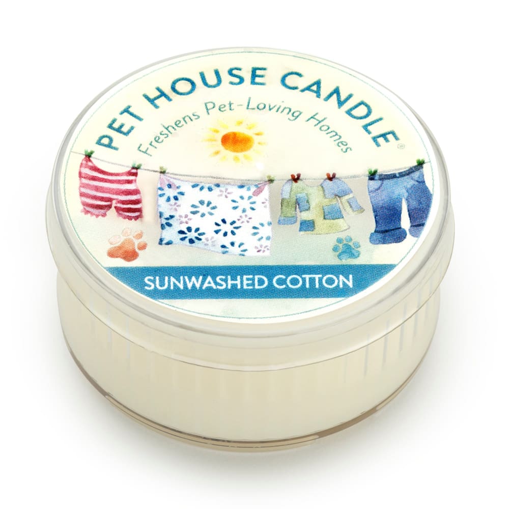 Pet House Candle Sunwashed Cotton Mini Case of 12 - Pet Supplies - Pet House