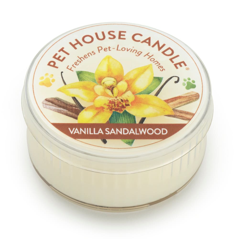 Pet House Candle Vanilla Sandlewood Mini Case of 12 - Pet Supplies - Pet House