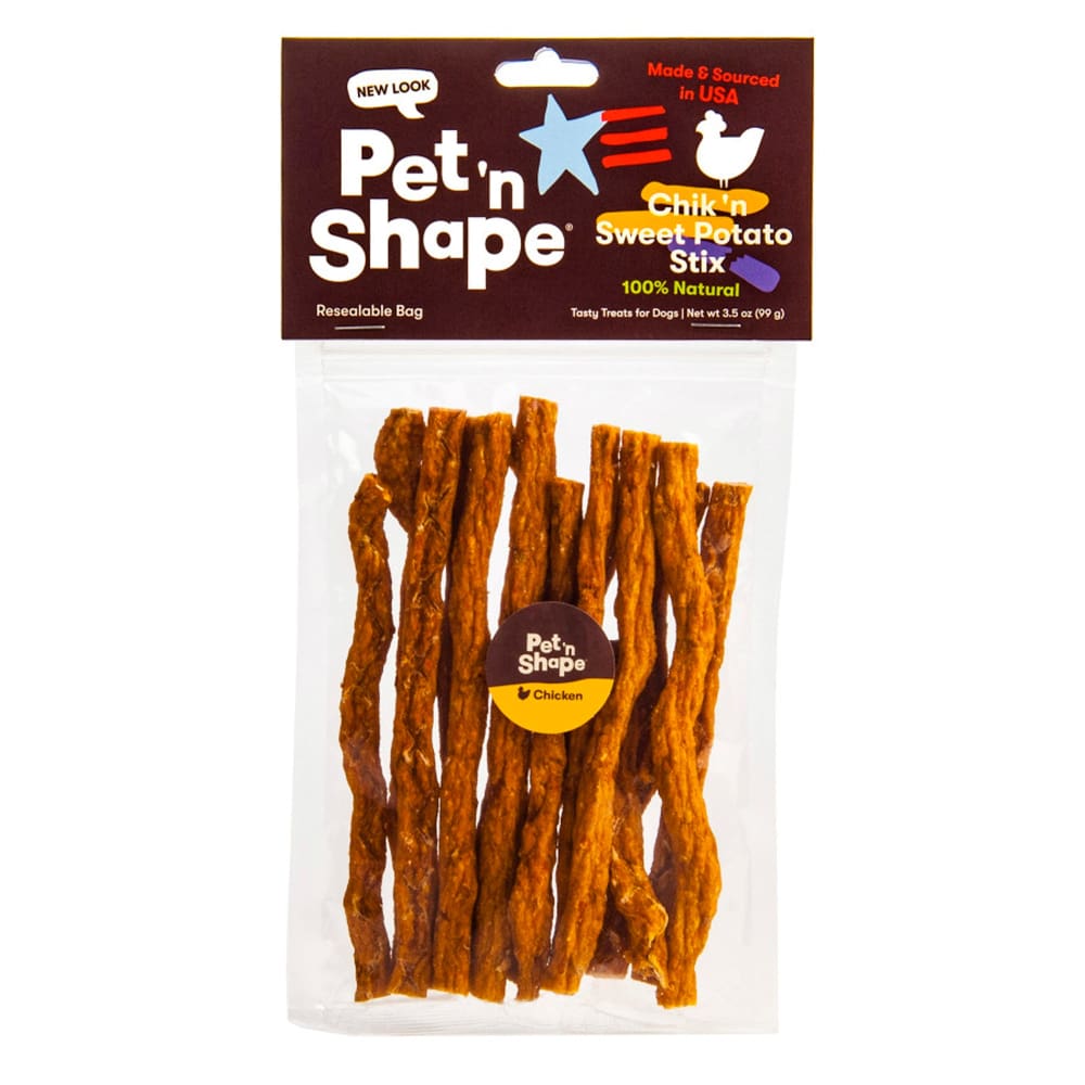 Pet N Shape Chik n Sweet Potato Stix Dog Treat 3.5 oz - Pet Supplies - Pet N Shape