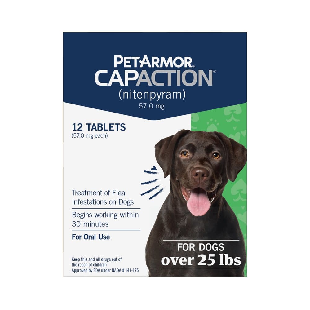 PetArmor CapAction Flea Tabs for Dogs 25+ lbs. (12 ct.) - Flea & Tick Care - PetArmor CapAction