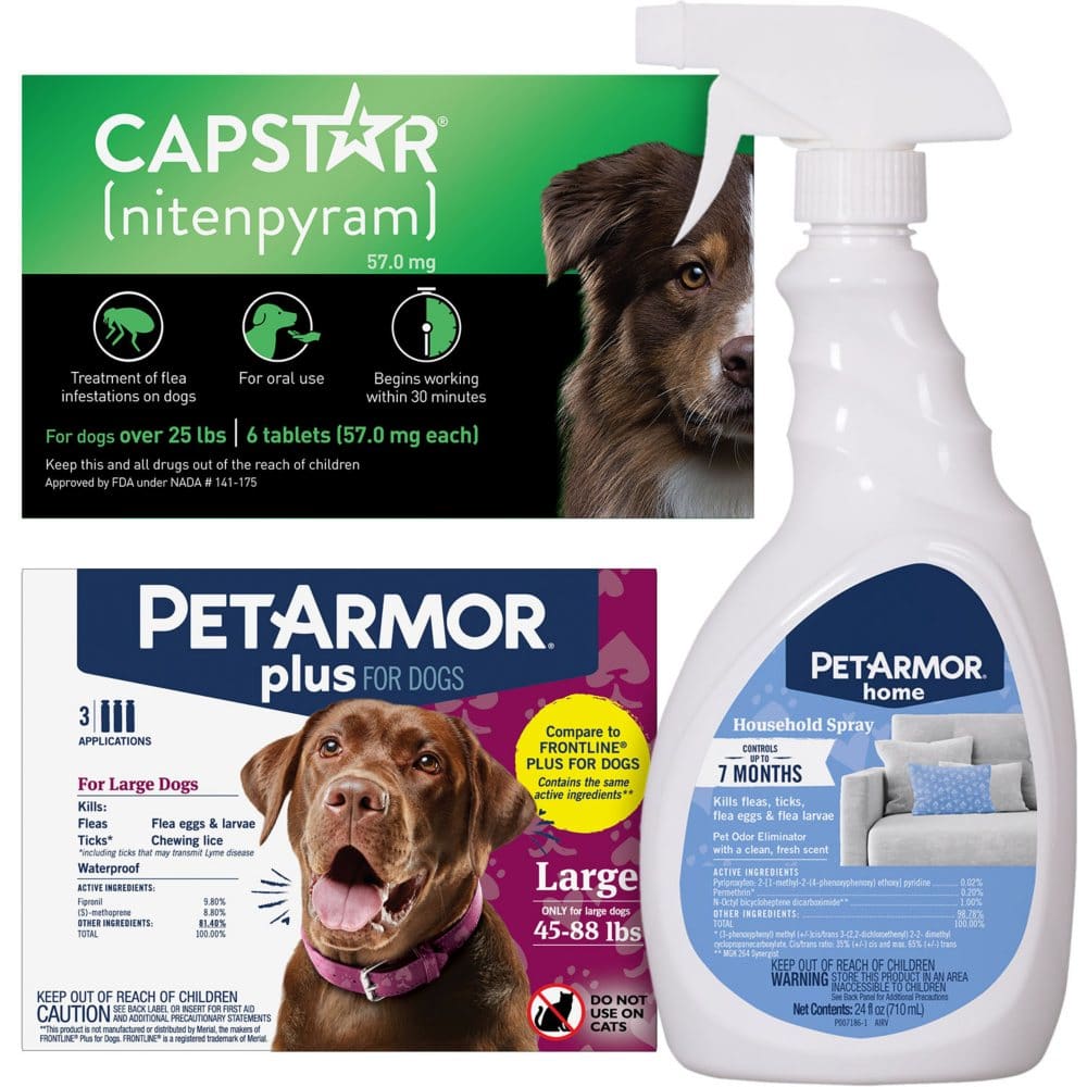 PetArmor Plus Capstar Flea & Tick Bundle for Large Dogs 45-88 lbs. - Flea & Tick Care - PetArmor Plus