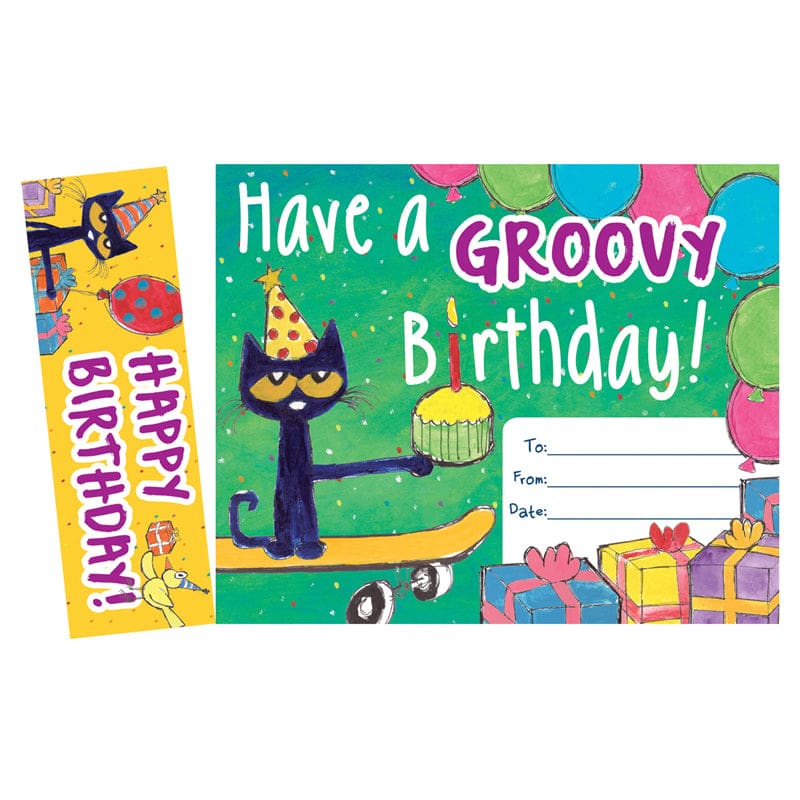 Pete The Cat Happy Birthday Bookmark Awards (Pack of 8) - Bookmarks - Teacher Created Resources