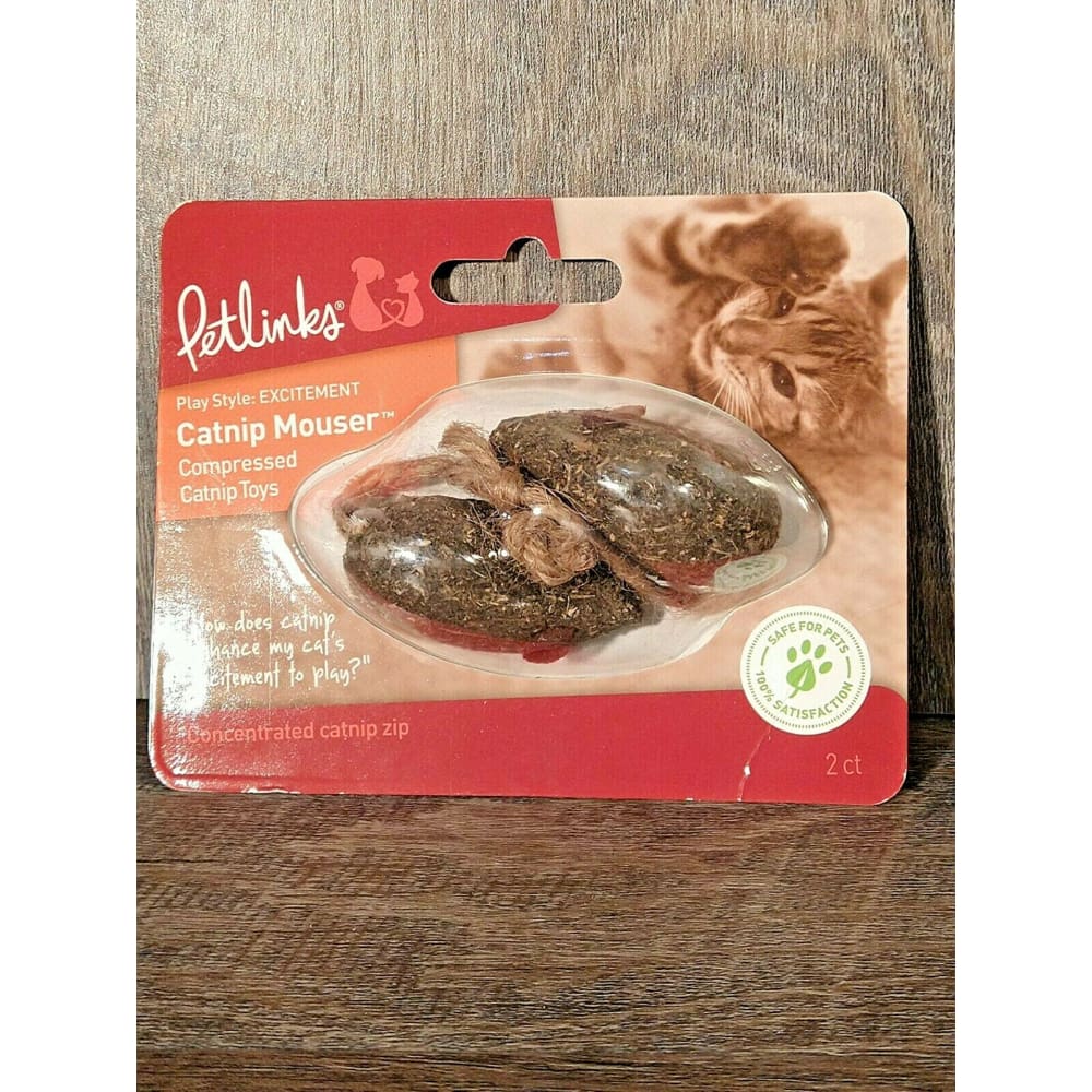 Petlinks Catnip Mouser Cat Toy Brown 2 Pack - Pet Supplies - Petlinks