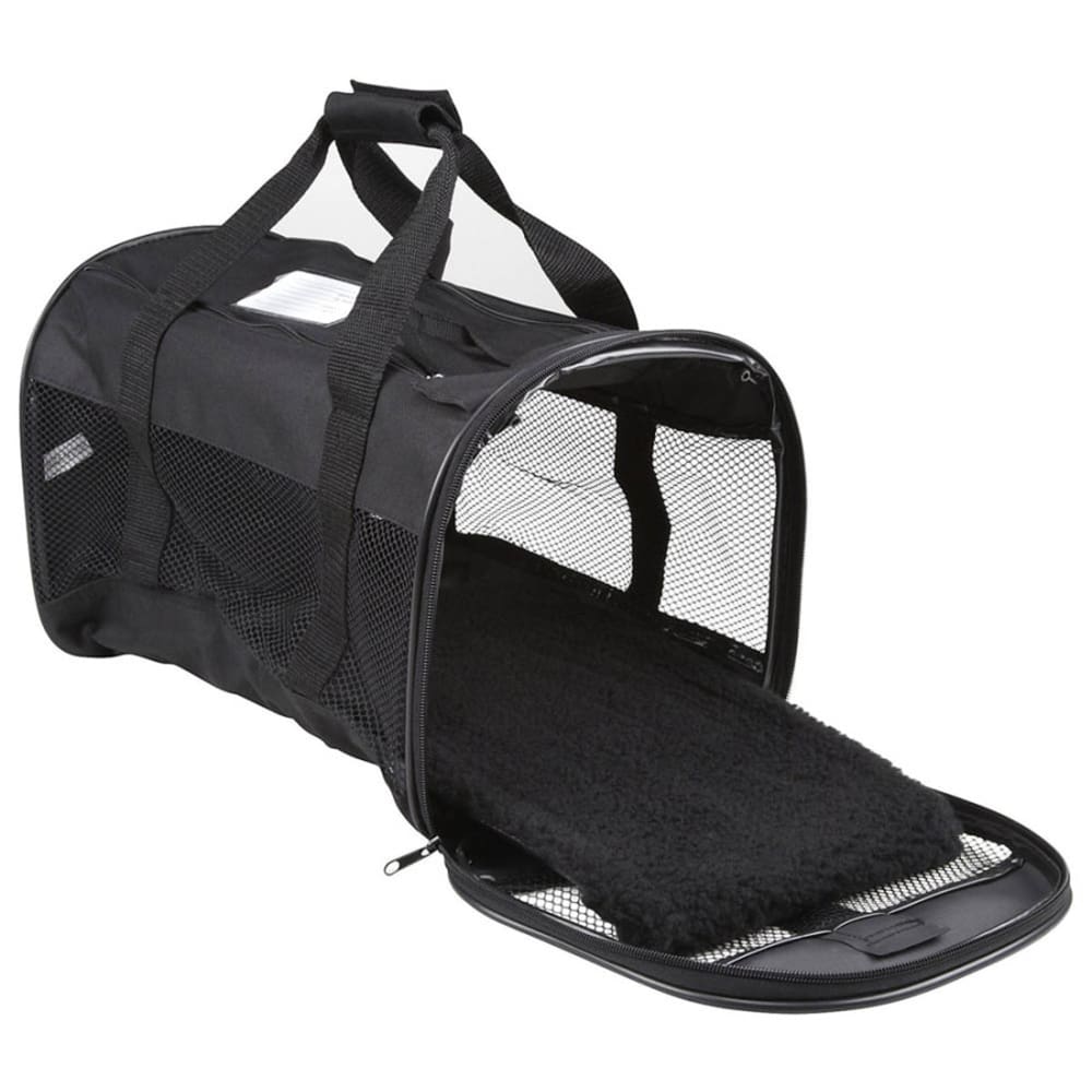Petmate Plush Soft Sided Dog Kennel Cab Black Medium - Pet Supplies - Petmate