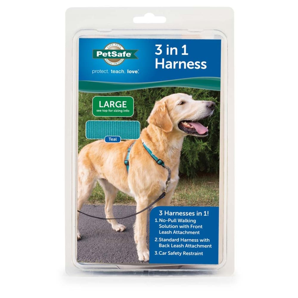 PetSafe 3in1 Dog Harness Teal Large - Pet Supplies - PetSafe