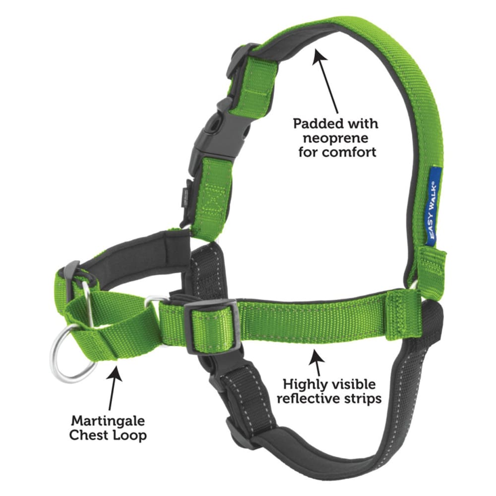 PetSafe Deluxe Easy Walk Steel Dog Harness Black; Apple Medium - Pet Supplies - PetSafe