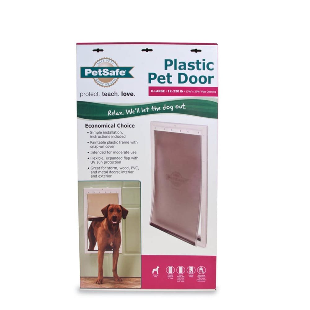 Petsafe Plastic Pet Door White Extra-Large - Pet Supplies - Petsafe