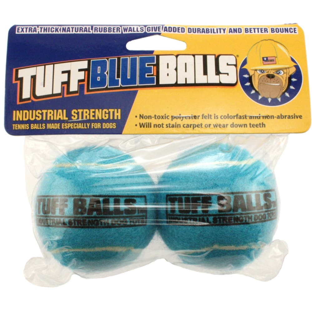 Petsport USA Tuff Ball Dog toy Blue 2 Pack 2.5 in - Pet Supplies - Petsport
