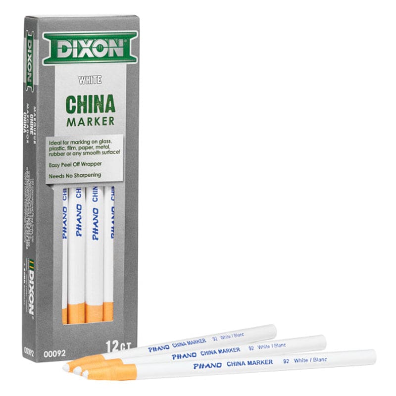 Phano China Markers White 12Pk (Pack of 6) - Markers - Dixon Ticonderoga Company
