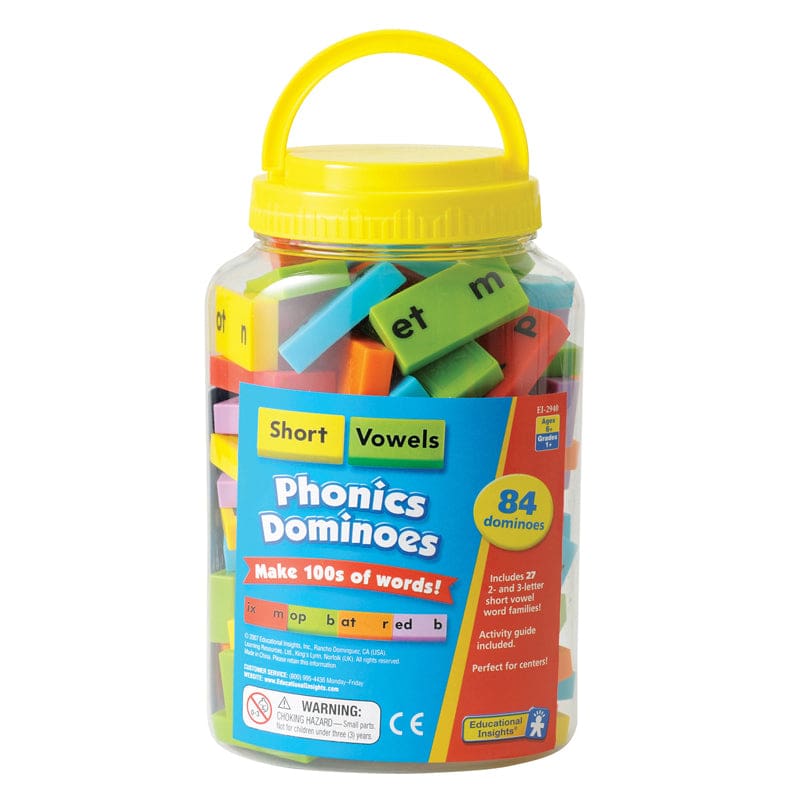 Phonics Dominoes Short Vowels - Dominoes - Learning Resources