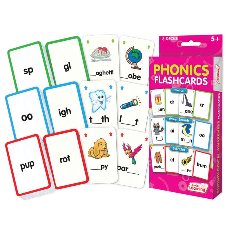 Phonological Awareness Flash Cards (Pack of 6) - Phonics - Junior Learning