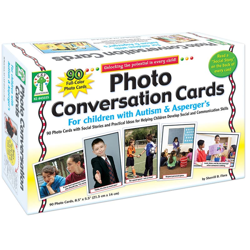 Photo Conversation Cards For Children With Autism And Aspergers - Flash Cards - Carson Dellosa Education