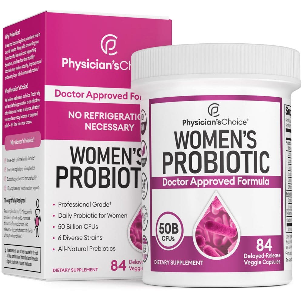 Physician’s Choice Women’s Probiotic Capsules 50 Billion CFU (84 ct.) - Probiotics & Fiber - Physician’s Choice