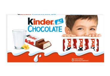 KINDER CHOCOLATE Sweet Chocolate Candy Bars with Creamy Milk Filling 3.5 oz (100 g) - KINDER