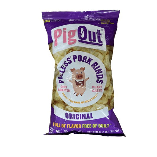 PigOut PigOut Plant-Based Pigless Pork Rinds, Original 3.5 oz.
