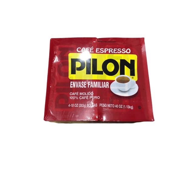Pilon Espresso 100 % Arabica Coffee, 10-Ounce Bricks (Pack of 4) - ShelHealth.Com