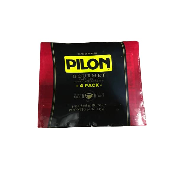 Pilon Gourmet Espresso Ground Coffee Vacuum, 10 ounce Bag (4 Pack) - ShelHealth.Com
