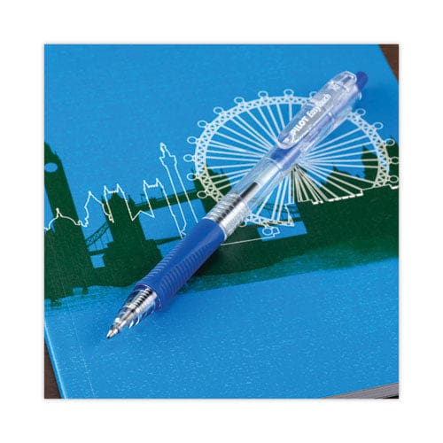 Pilot Easytouch Ballpoint Pen Retractable Fine 0.7 Mm Blue Ink Clear Barrel Dozen - School Supplies - Pilot®