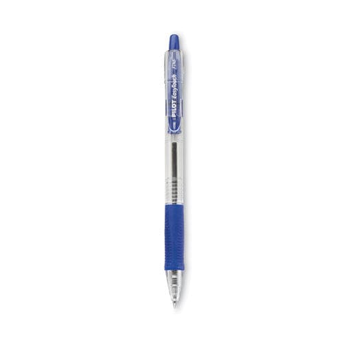 Pilot Easytouch Ballpoint Pen Retractable Fine 0.7 Mm Blue Ink Clear Barrel Dozen - School Supplies - Pilot®