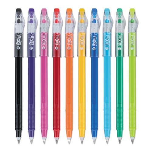 Pilot Frixion Colorsticks Erasable Gel Pen Stick Fine 0.7 Mm Ten Assorted Ink And Barrel Colors 10/pack - School Supplies - Pilot®