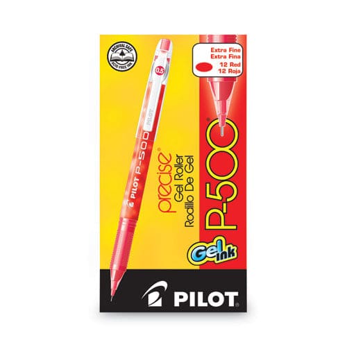 Pilot Precise P-500 Gel Pen Stick Extra-fine 0.5 Mm Red Ink Red Barrel Dozen - School Supplies - Pilot®