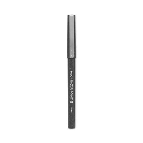 Pilot Razor Point Ii Super Fine Line Porous Point Pen Stick Extra-fine 0.2 Mm Black Ink Black Barrel Dozen - School Supplies - Pilot®