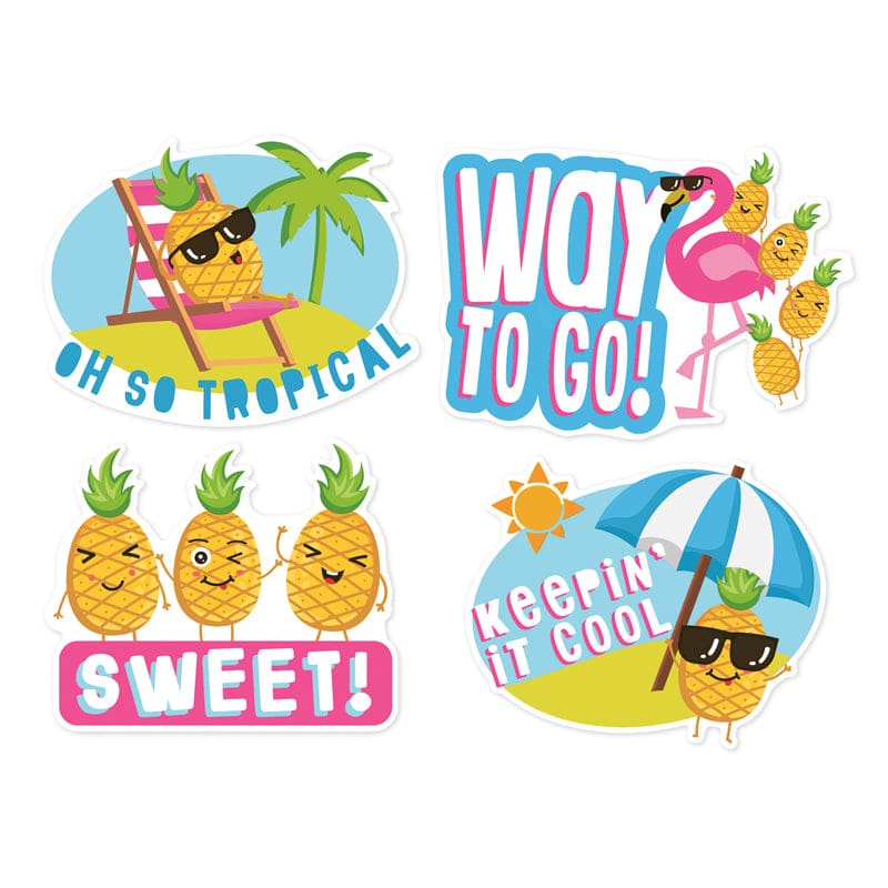Pineapple Stickers Jumbo Scented (Pack of 12) - Stickers - Eureka