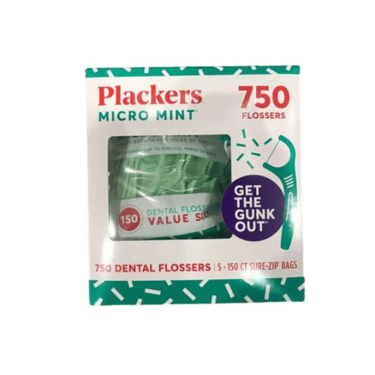 Plackers Micro Mint Dental Flossers, 750 Count - ShelHealth.Com