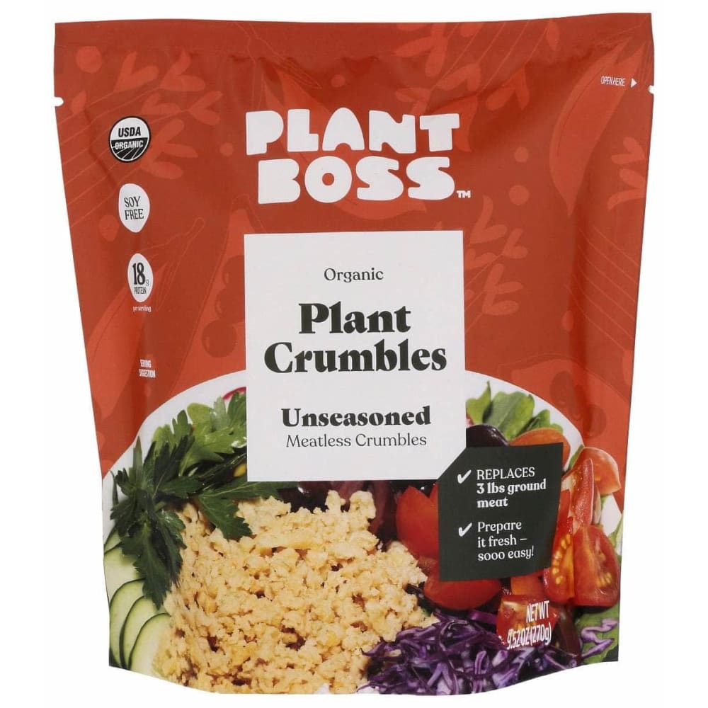 PLANT BOSS Grocery > Meal Ingredients PLANT BOSS: Unseasoned Plant Crumbles, 9.52 oz