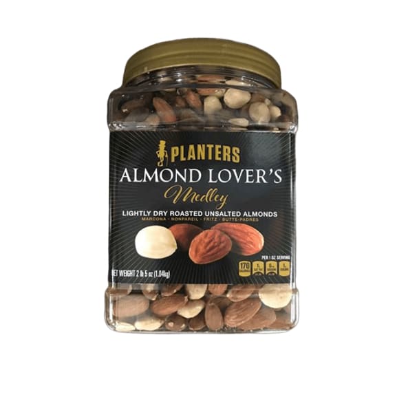 Planters Almond Lover's Medley Unsalted Nut Mix (2 lbs 5 oz Canister) - ShelHealth.Com