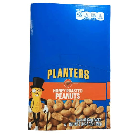 Planters Peanuts, Honey Roasted 2.5 oz, 15-count - ShelHealth.Com