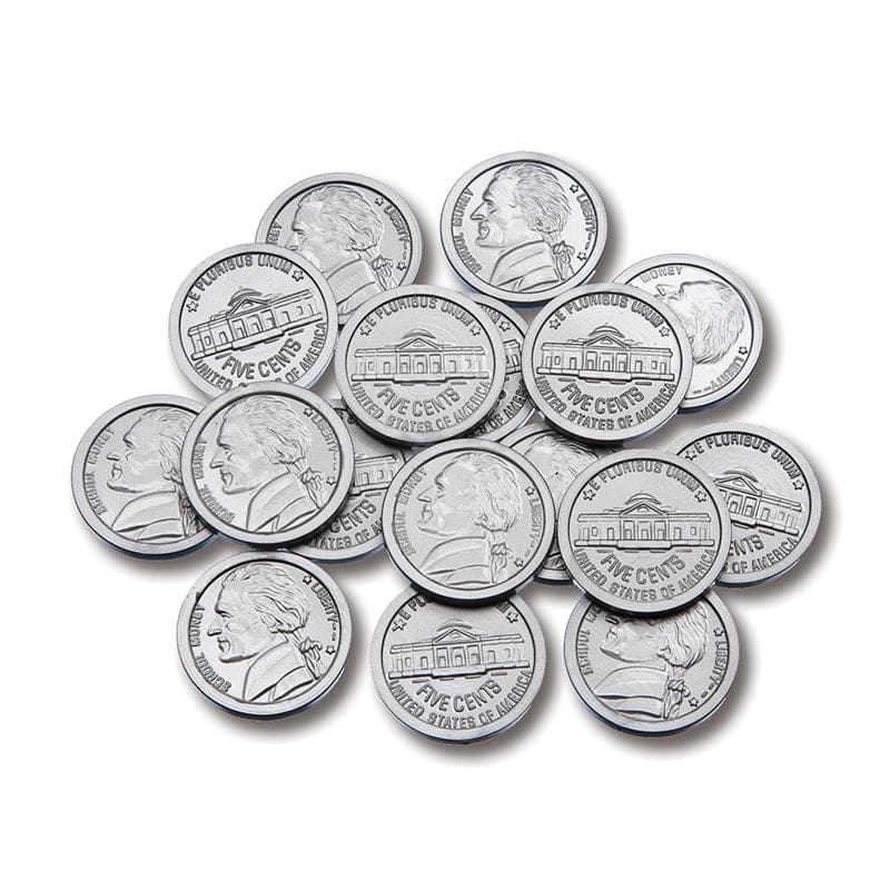 Plastic Coins 100 Nickels (Pack of 12) - Money - Learning Advantage