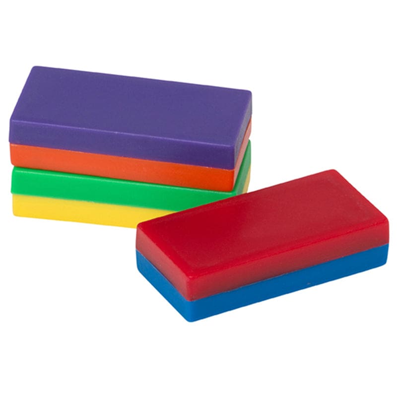 Plastic Encased Block Magnets 12 Pcs (Pack of 3) - Magnetism - Dowling Magnets