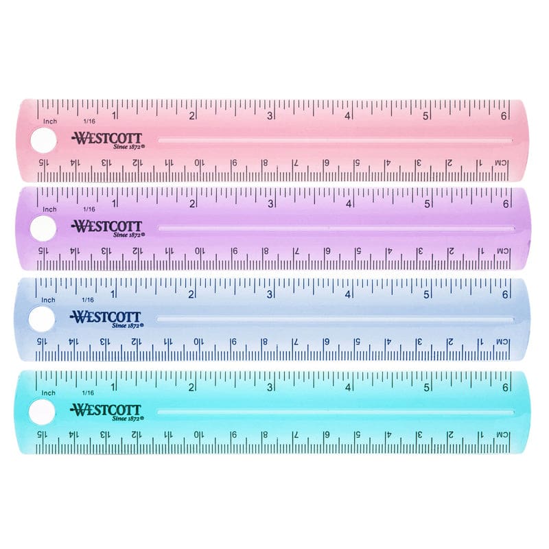 Plastic Ruler 6 In (Pack of 12) - Rulers - Acme United Corporation