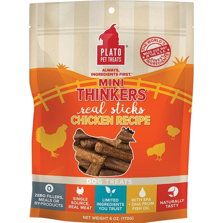 Plato Dog Mini Thinkers Chicken 6Oz - Pet Supplies - Plato