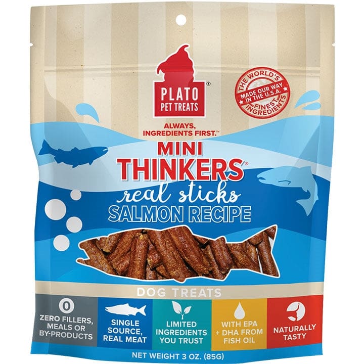 Plato Dog Mini Thinkers Salmon 3Oz - Pet Supplies - Plato