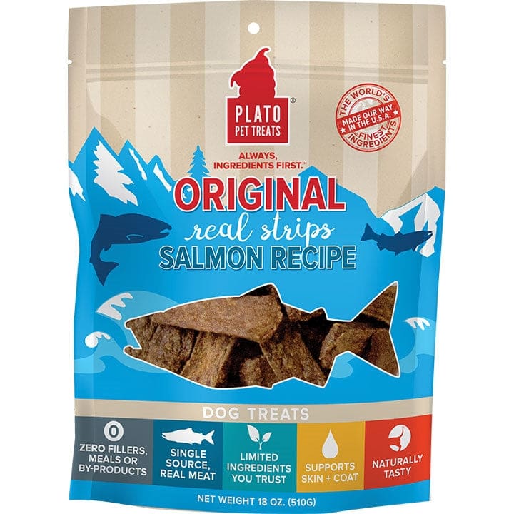 Plato Dog Strips Salmon 18Oz - Pet Supplies - Plato