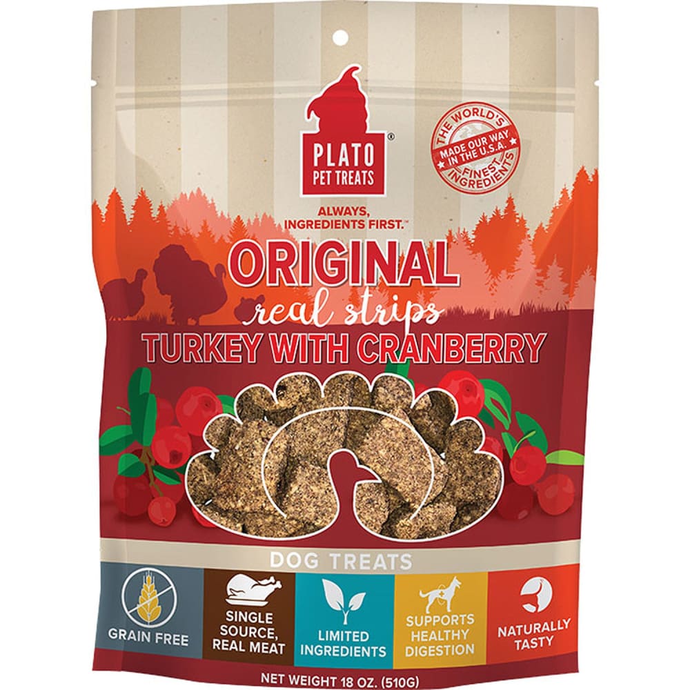 Plato Dog Strp Grain Free Turkey Cranbury 18 Oz. - Pet Supplies - Plato