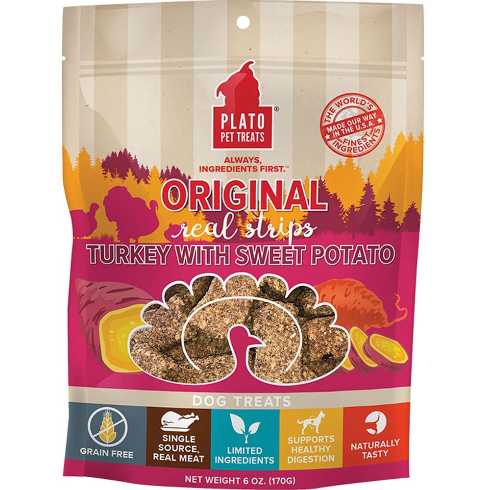 Plato Dog Strp Grain Free Turkey Sweet Potato 6 Oz. - Pet Supplies - Plato