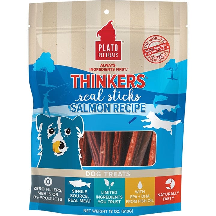 Plato Dog Thinkers Stick Salmon 18Oz - Pet Supplies - Plato